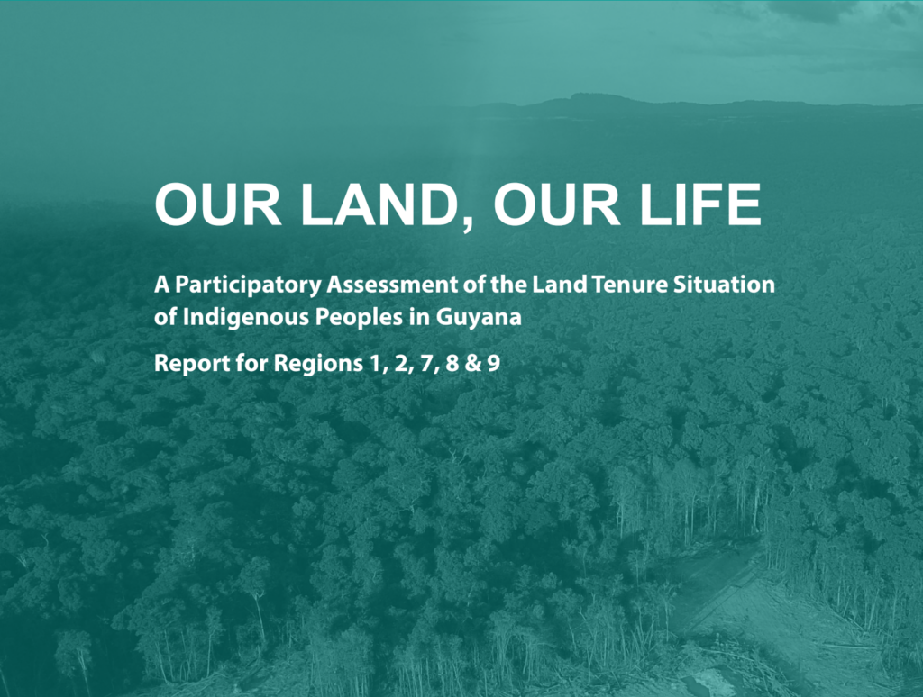 Title page of the Amerindian Peoples Association upcoming report