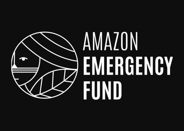 Amazon Emergency Fund logo in black and white