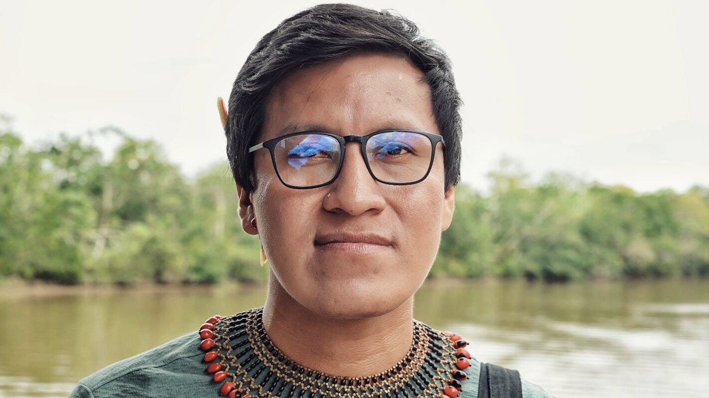 A portrait of Alexis Grefa: Kichwa youth representative from Santa Clara in Ecuador and a member of the Amazon flotilla