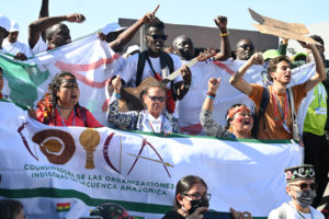 Indigenous peoples and local communities during the Climate March at COP27 in Egypt